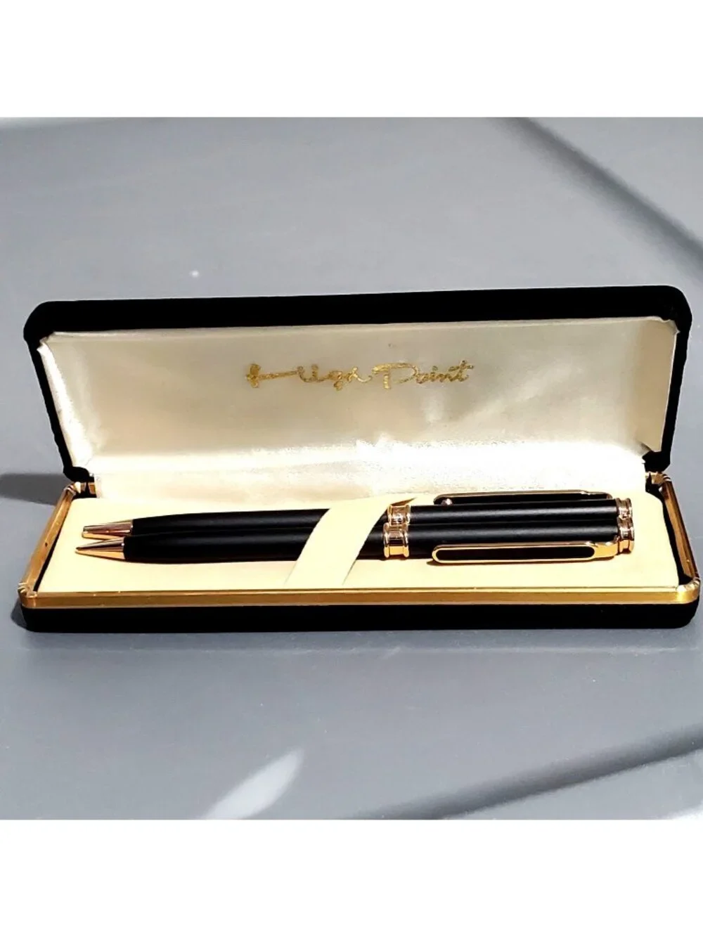 High Point Executive Series Black Matte Ballpoint Pen & Pencil Set
